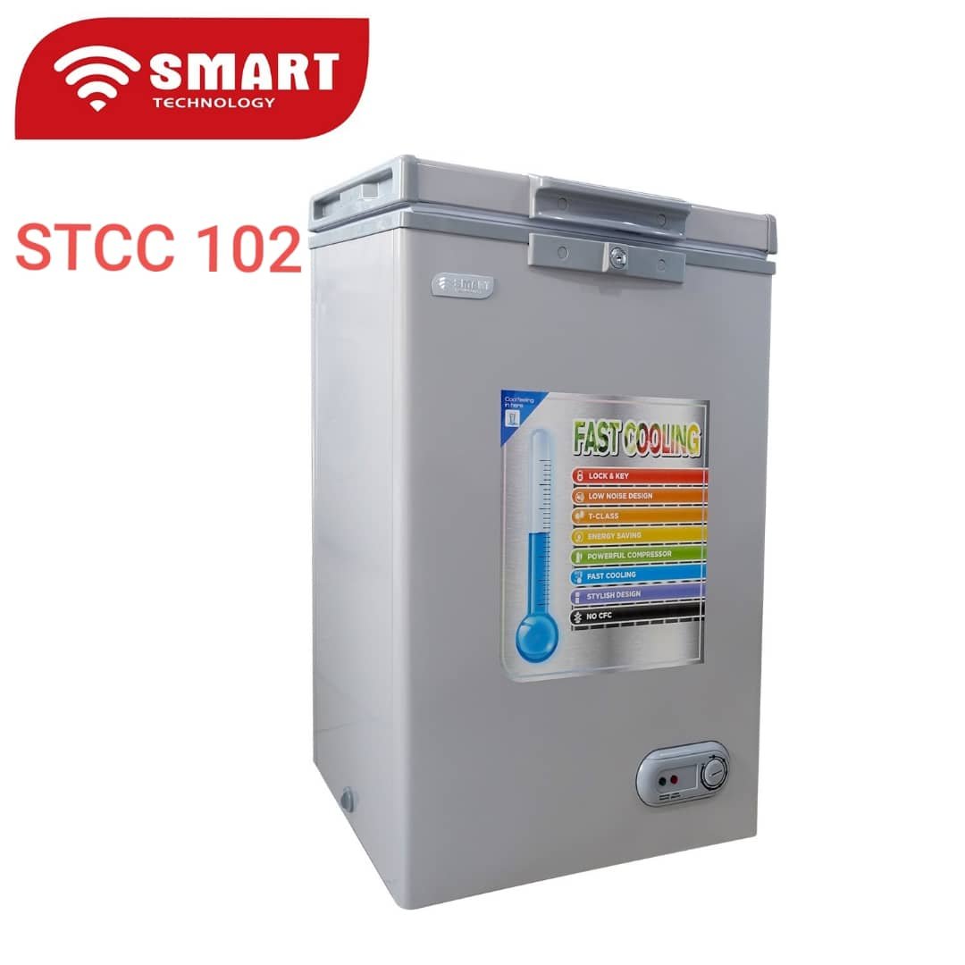 CONGELATEUR SMART TECHNOLOGY HORIZONTAL 102LITRES GRIS STCC102