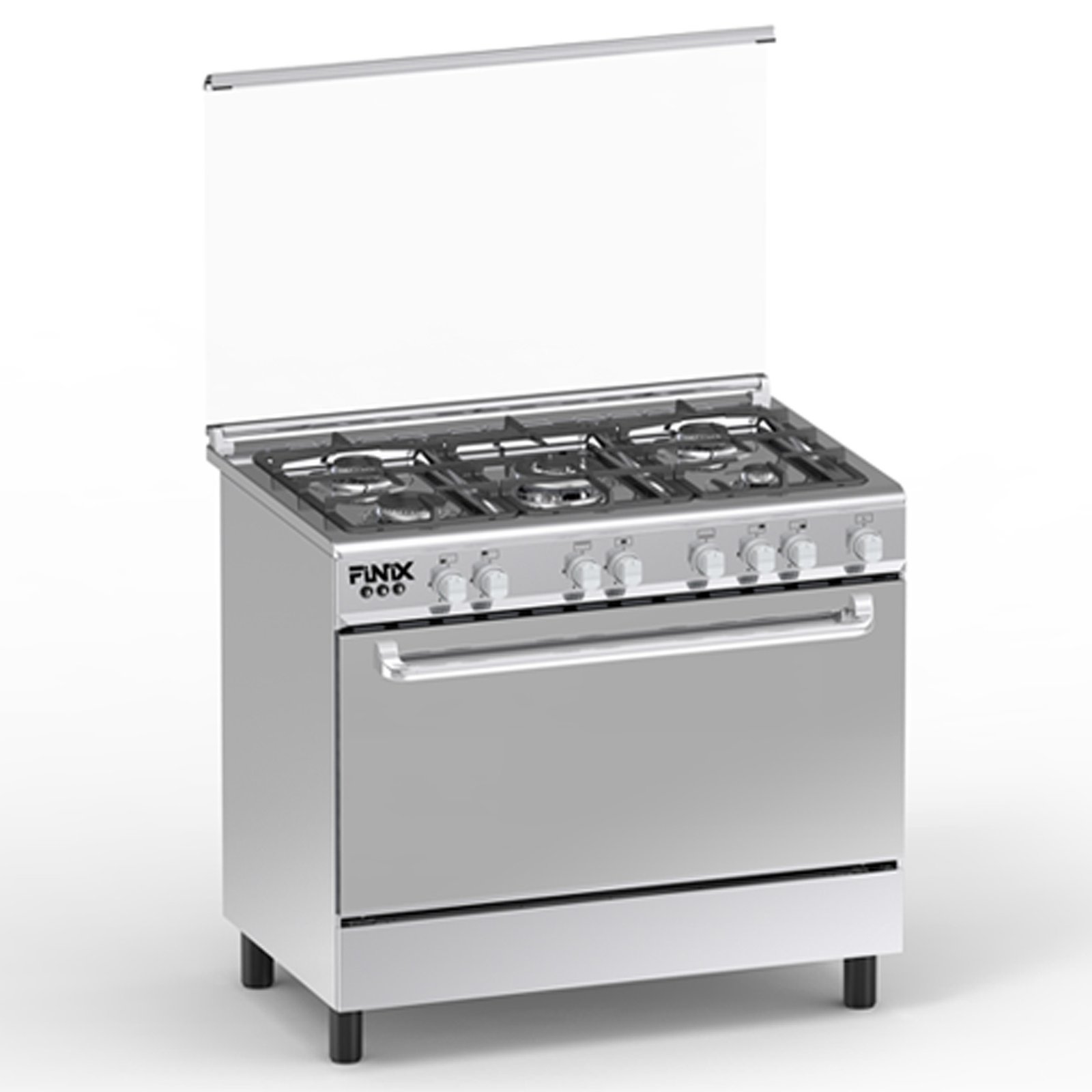 CUISINIERE FINIX 5FEUX 90X60 INOX G95NDM (62V12T2G1X)