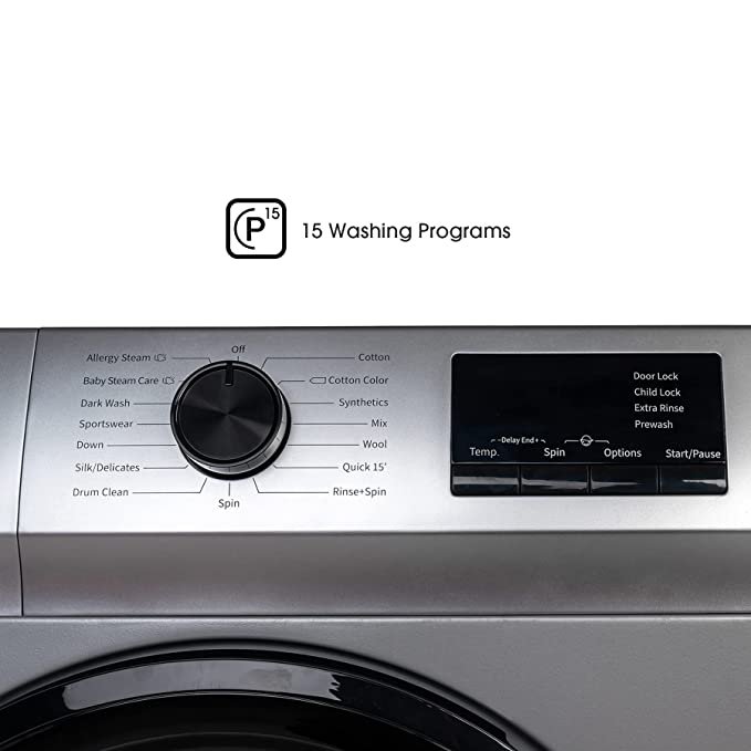 MACHINE A LAVER HISENSE 6KG FRONT LOAD GRIS WFVB6010MT