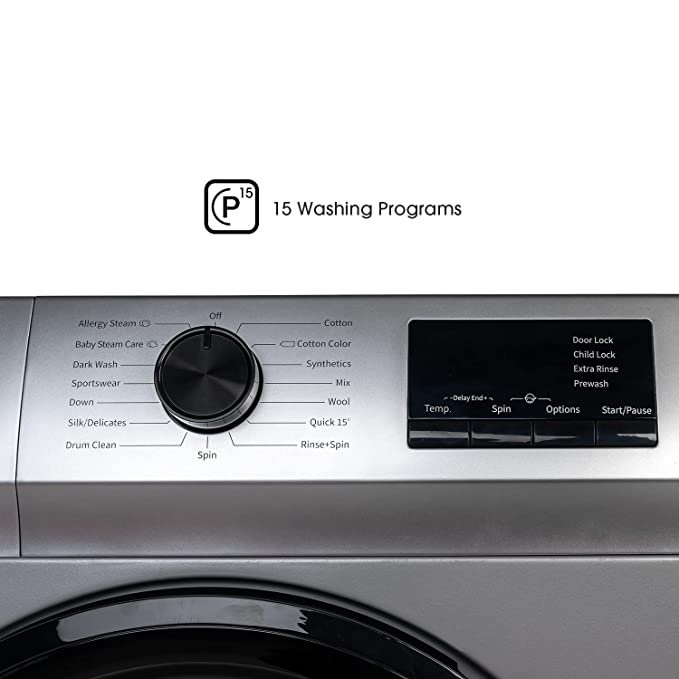 MACHINE A LAVER HISENSE 7KG FRONT LOAD GRIS WFVB7012MT