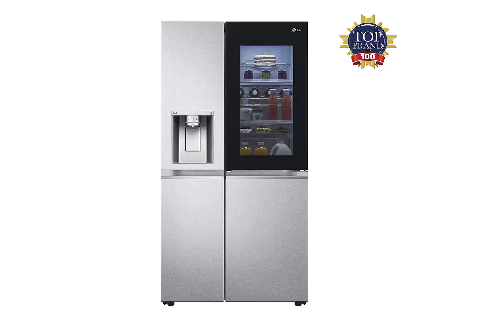 REFRIGERATEUR LG SIDE BY SIDE 2PORTES AVEC FONTAINE GRIS GCX257CSEW
