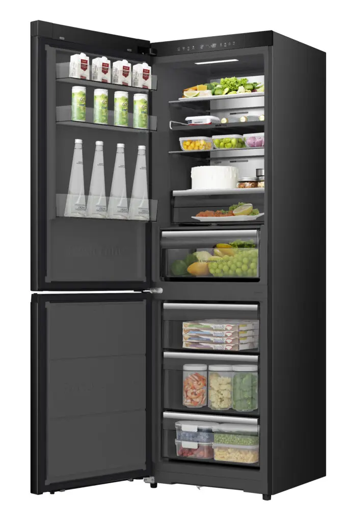 REFRIGERATEUR HISENSE COMBINE 3TIROIRS 370LITRES NOFROST INVERTER NOIR RB5K330GSFE
